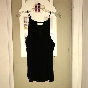 Windsor Slit Back Black Tank XS NWOT